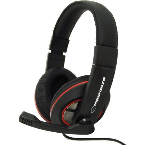 Casque audio filaire Esperanza EH118, arceau, appels/musique, noir. Ed (1/3)