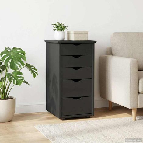 vidaXL Armoire Gris 34 x 39 x 61,5 cm Bois de Pin Massif