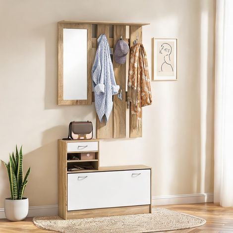 Console quercia Bianco en truciolato 90 x 10 x 91 cm (1/5)