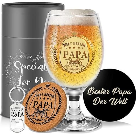 Dad Gift Beer Glass for Father's Day Birthday Christmas Men's Idea (1/5)