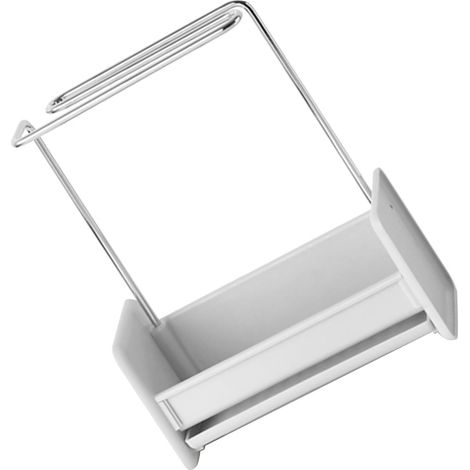 Porte-torchon en acier inoxydable PP, essuie-tout amovible avec fond creux, pour éponge de cuisine, laine d'acier (1/5)