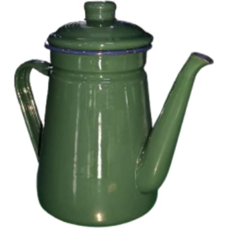 Bouilloire En Émail - 1 Unité - Acier - Polyvalente Gaz Induction - Cuisine Maison Extérieur - Vert - 1,1 L (1/5)