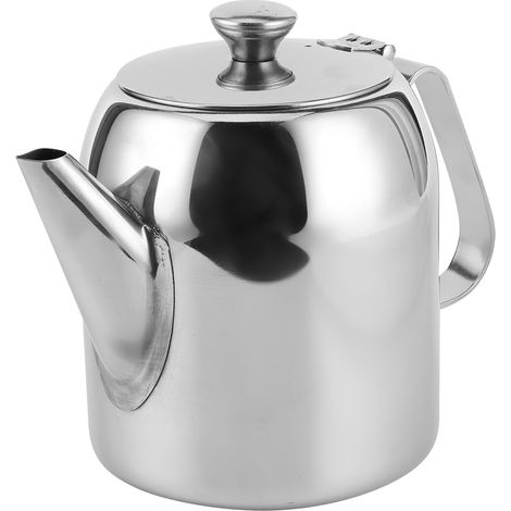 Cafetière/théière en acier inoxydable, bouilloire, carafe à eau froide, bec court, pour hôtels et restaurants, 850 ml (environ). (1/5)