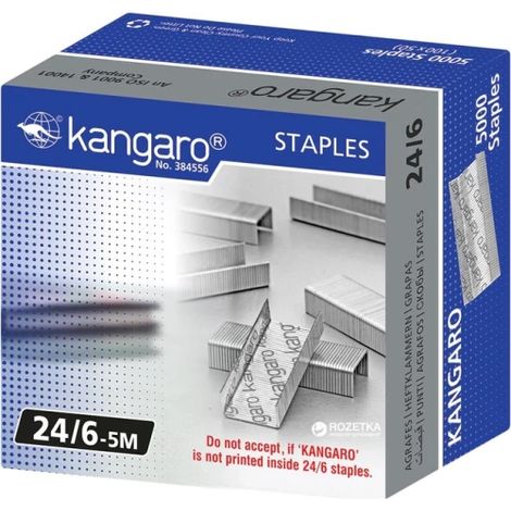 CAJA 5.000 GRAPAS 24/6-5M (5.000 UD) KANGARO KG2465M