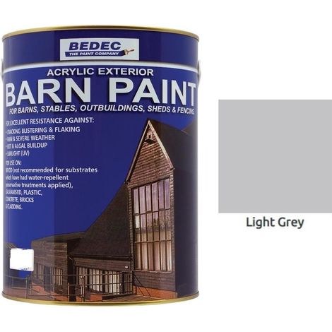Bedec Barn Paint - Semi-Gloss - Light Grey - 2.5L