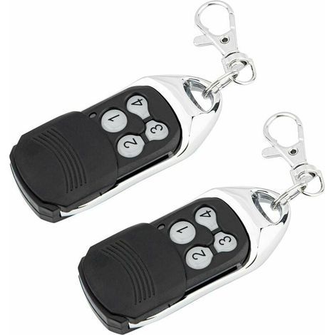 Télécommande Universelle à Copie - 4 Boutons - Fréquence 270-434 MHz - Compatible Télécommandes Code Roulant et Moteurs - Lot de 2 (1/5)