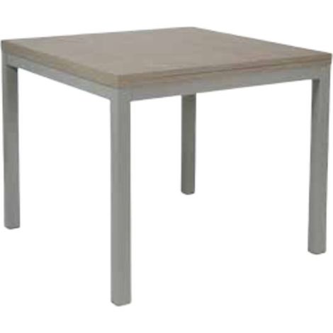 Tavolo quadrato allungabile Monster 90x90 struttura tortora e piano larice grigio (1/2)