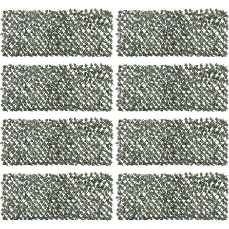 Outsunny Finta Siepe Artificiale 8 Pezzi Parete Verde Estensibile
