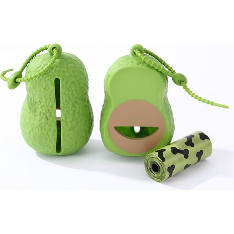 REZEA Distributeur de sacs à excréments pour chiens en forme d'avocat (1/5)