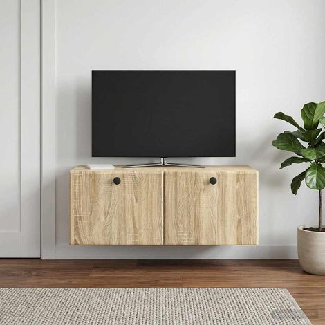 vidaXL Wall-Mounted TV Cabinet 78.5 x 31 x 30 cm Sonoma Oak (1/5)