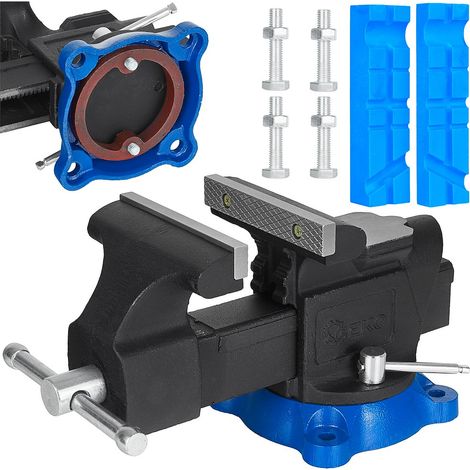 étau d'établi geko 125mm mors trempés enclume intégrée (1/5)