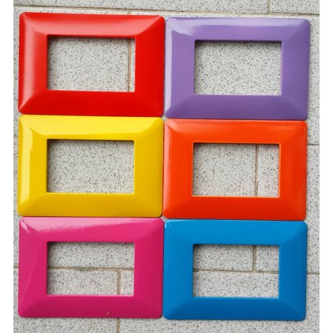 Trade Shop - ABS PLACCHETTE FÜR MATIX BTICINO COMPATIBILE 3 4 6 COLOR MODULEN - Wurzel von Walnuss