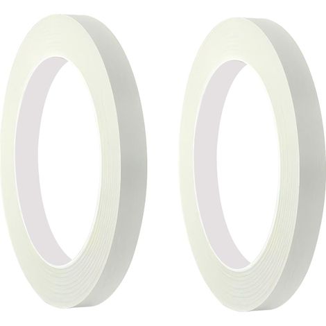 2 x General Purpose Masking Tape 10mm x 50m for Surface Protection for Decoration/Painting Work White (1/5)