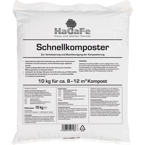 HaGaFe Schnellkomposter Kompostbeschleuniger Komposthilfe Kompost 10 kg (1 x 10 kg) (1/3)