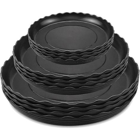 Soucoupe pour plantes, lot de 12 plateaux en plastique pour plantes, bac récupérateur d'eau (1/5)