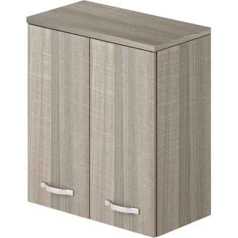 Pensile per lavanderia 2 ante con ripiano colore Olmo H77x71x38cm