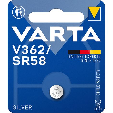 Micro pila de botón Varta silver sr58 -v362 1.55v blíster 1 unid ø7.9x2.1mm (1/2)