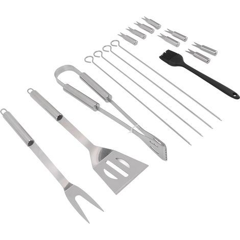Ensemble de barbecue portable en acier inoxydable 16 pièces pour les réunions de famille et les activités de plein air (1/5)