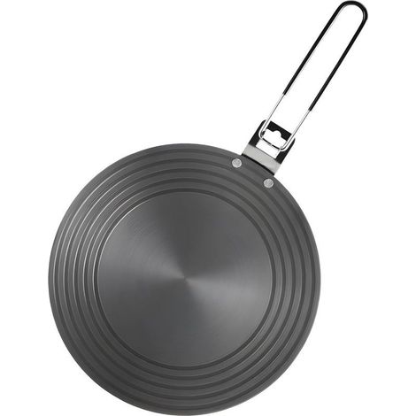Diffuseur de chaleur rond de 24 cm pour cuisinières à gaz, plaque de décongélation en alliage d'aluminium, plaque de conversion pour la cuisson. (1/4)
