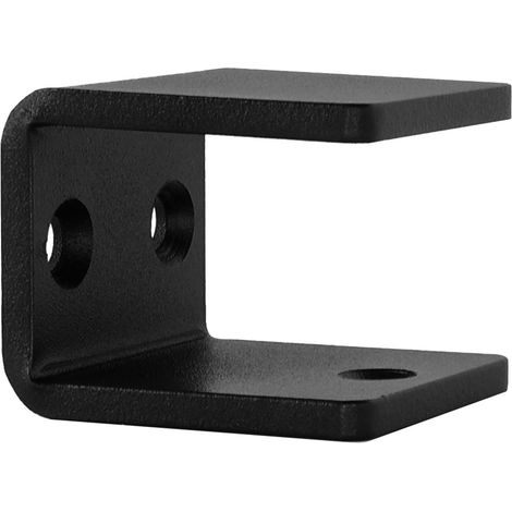 Soporte para barandilla de escalera de diseño cuadrado negro (1/5)