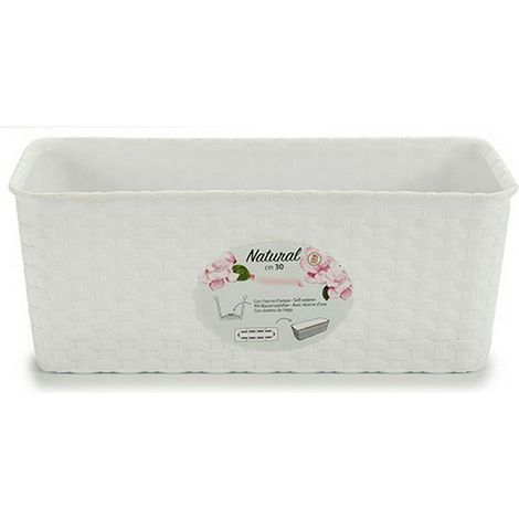 Vaso Natural Rett. Blanco 30X13 H 11 Stefanpl (1/2)