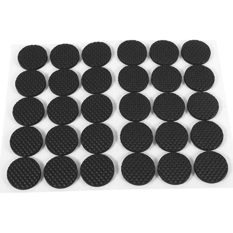 Lot de 30 patins de protection antidérapants et autocollants noirs pour meubles, tables basses et chaises. (1/5)
