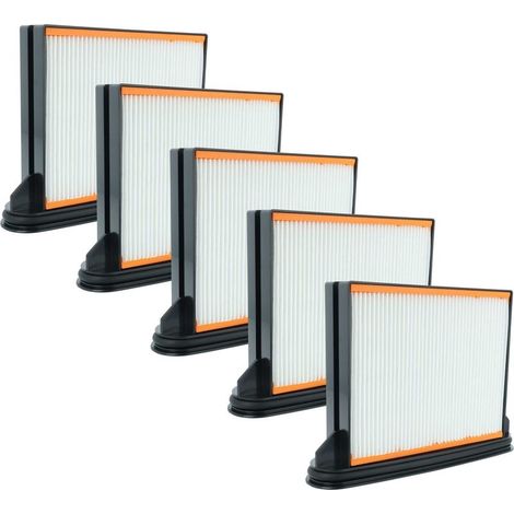 5x filtre compatible avec Hitachi Hikoki RP500YDM aspirateur - filtre à eau/à plis plats/HEPA noir / blanc / gris (1/5)