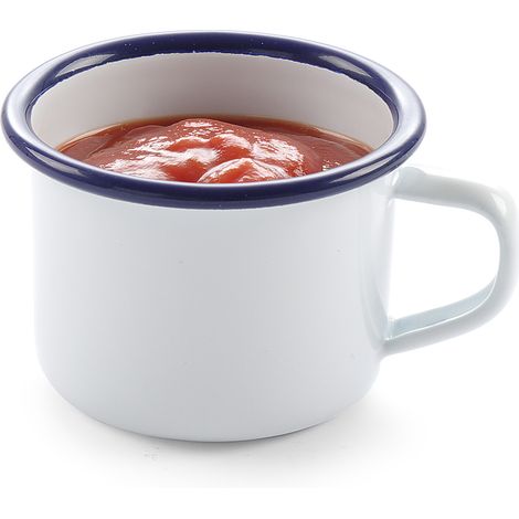 Taza esmaltada con asa, blanca, 120 ml, Hendi 621318 (1/2)