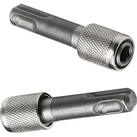 Lot de 2 adaptateurs SDS Plus de 6,35 mm (1/4''), pour mandrin, marteau perforateur, adaptateur SDS pour mandrin normal, tige ronde sur tige hexagonale pour perceuse à percussion (1/5)