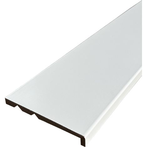 Lot de 6 Surplinthes MDF Revêtues Blanc, L.2.40 m x l.13.1 cm, Ep.22 mm