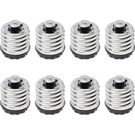 Adattatore da portalampada E40 a E27, 8 pezzi, convertitore per lampadine sicuro e versatile, compatibile con LED, comodo da usare, accessori per lampade (1/3)