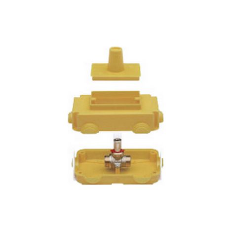 VALVOLA A SFERA GAS CON SCATOLA ISPEZIONABILE DA INCASSO 3/4 x 18   DN 15 RB