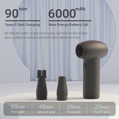 Filiyano-Souffleur d'air électrique sans fil 80 000 tr/min pour barbecue, clavier, ordinateur et camping (1/5)