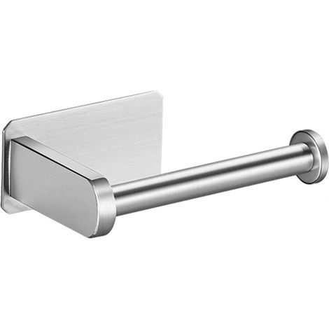 Support Papier Toilette Autocollant - Acier Inoxydable 304 - Sans Perçage - Pour Salle De Bains Cuisine Bureau - 1 Pièce