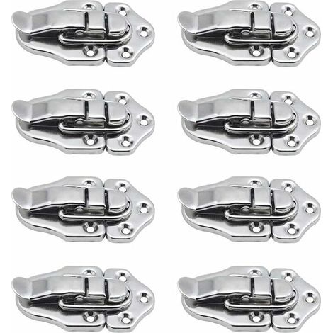 8 Fermoir à bascule loquets Verrou à bascule Fermeture a Levier Fermeture pour coffret à bijoux Coffrets Cadeaux Coffre à Outils valise et Coffre - Argent