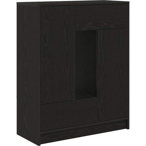 Maison Exclusive - Aparador con cajones y puertas roble negro 73x