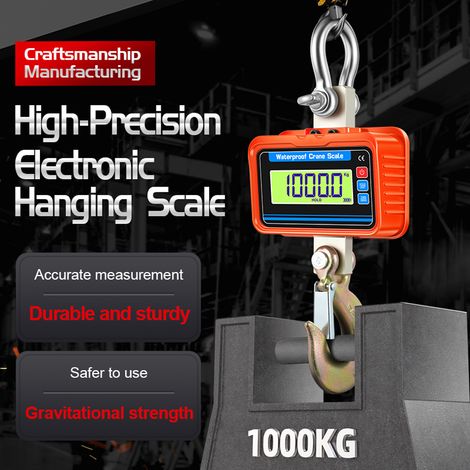 Heavy Duty Electronic Luggage Scale Multifunctional Digital Scales Digital Display High Accurate Weighing Tool Hook Hung Scale Waterproof Crane Scale with Remote Controller