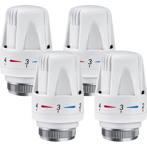 Heizkörper Thermostatkopf, Gobesty 4 Stück Thermostat-Kopf, Heizkörperventil für Gewinde M30x1,5, Thermostat Heizung, Termostato Heizung Set, Heizungsthermostat für Büro Zuhause (1/5)