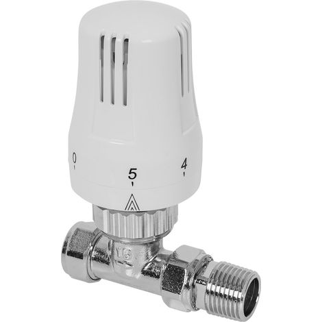 Standard Thermostatic Straight 15mm Radiator Valve (1/2)