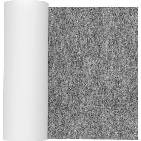 Randaco Feltro adesivo per Mobili, Feltro protettivo per Tavolo 50x150cm Grigio