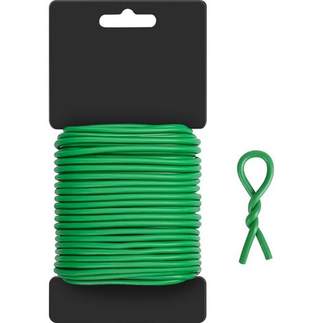 1 - Fil de Jardin - Lien de Soutien - Attache pour Plantes Grimpantes et Tomates - Flexible et Résistant - Usage Extérieur - Vert - 30m x 0,35cm
