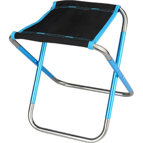 Tabouret pliable en aluminium extérieur Mini chaise de pêche Pliable Bleu (1/5)