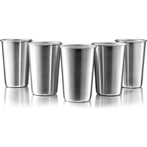 Tumbler Acier Inoxydable - 500 ml - Empilable Pour Voyages Et Extérieur - Lot De 5 (1/5)