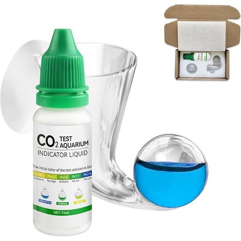 Drop Checker Co2, Aquarium Co2 Kit with 15 ML Indicator 20 MG/L (1/5)