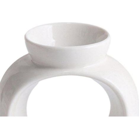 Brûleur Huiles Essentielles - Céramique Blanc - Pour Intérieur Extérieur Balcon Terrasse Jardin - 2 Pièces (1/5)