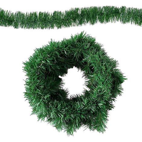 Guirlande Sapin de Noel Artificiel 10M, Guirlande Deco Noel, Verte Décoration Intérieur Extérieur, pour Arbre de Noël Cheminée Escalier Mur Porte Fenêtre Jardin Fête (1/5)