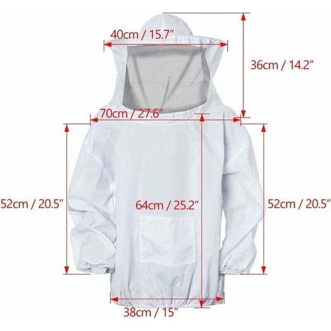 Imkerjacke, Professioneller Bienenschutz, Imkerhut mit abnehmbarem Schleier, Imkeranzug mit Reißverschluss (1/5)