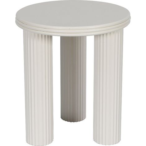 Tavolino in metallo H45 cm Crema - RAVOKA (1/2)