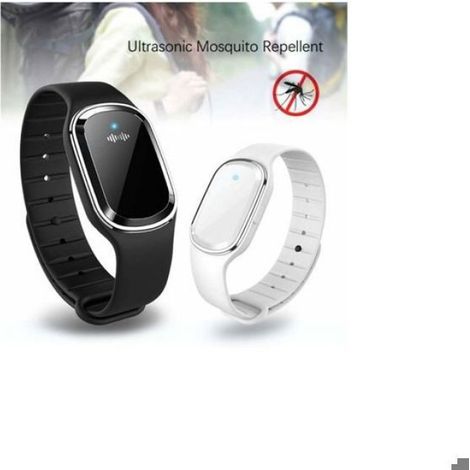 Bracelet Anti-moustiques - Ultrasons - Étanche - Réglable - USB Rechargeable - Pour Enfants Et Adultes - Lot De 2 (1/4)