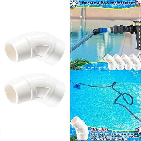 2 adaptateurs coudés à 45 degrés de remplacement pour Zodiac W70244 W90146 R0532500 (1/4)